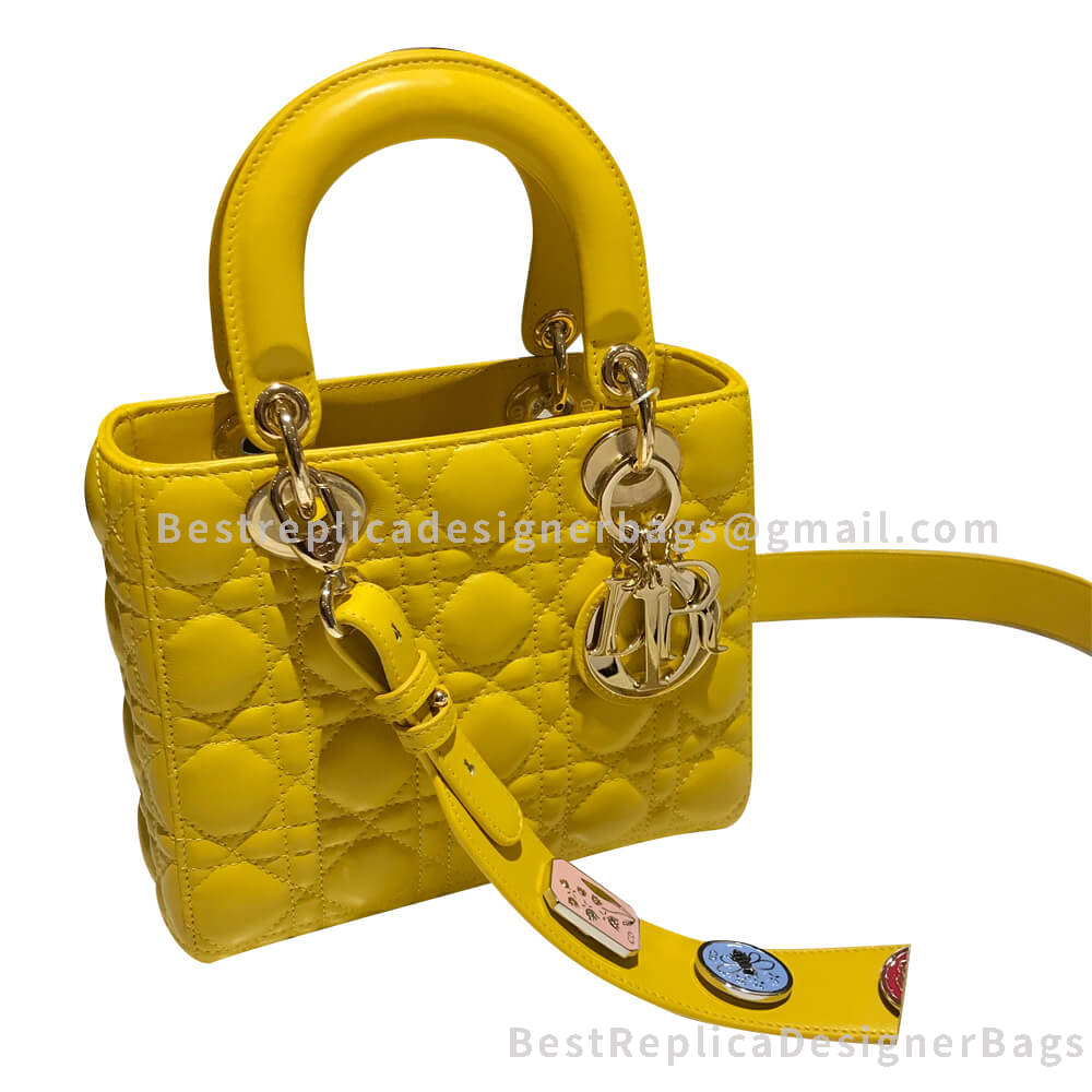 Dior My ABCDior Lambskin Bag Yellow GHW